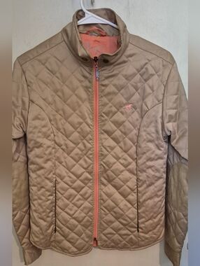 Piper By Smartpak Quilted Lightweight Jacket with Coral Zip Sz.S